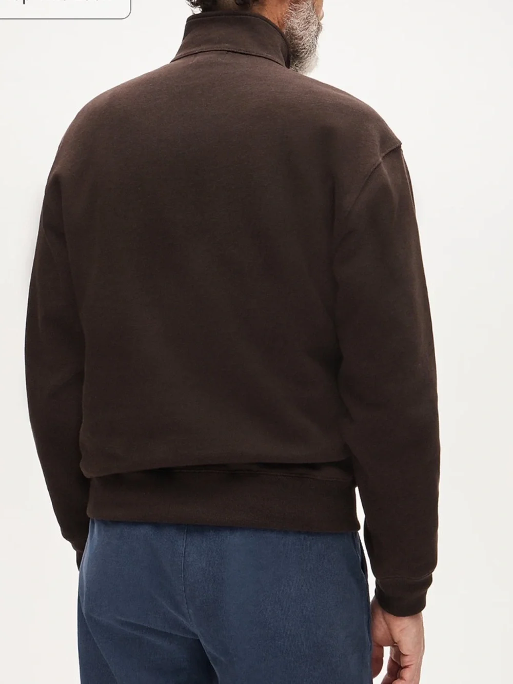 J crew earthen umber 83 fleece quarter-zip sweatshirt
